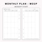 Personal Inserts - Monthly Plan - MO2P