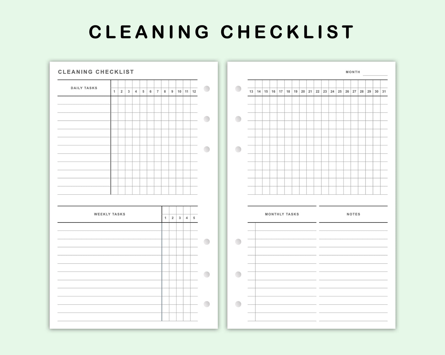 FC Compact Inserts - Cleaning Checklist