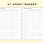 Classic HP Inserts - No Spend Tracker