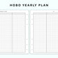 Personal Wide Inserts - Yearly Plan - Hobonichi