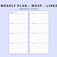 Skinny Classic HP Inserts - Weekly Plan - WO2P - Lined