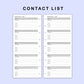 Skinny Classic HP Inserts - Contact List
