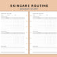 Mini Happy Planner Inserts - Skincare Routine