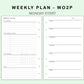 FC Compact Inserts - Weekly Plan - WO2P - with Habit Tracker