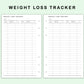 FC Compact Inserts - Weight Loss Tracker