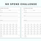 Personal Wide Inserts - No Spend Challenge
