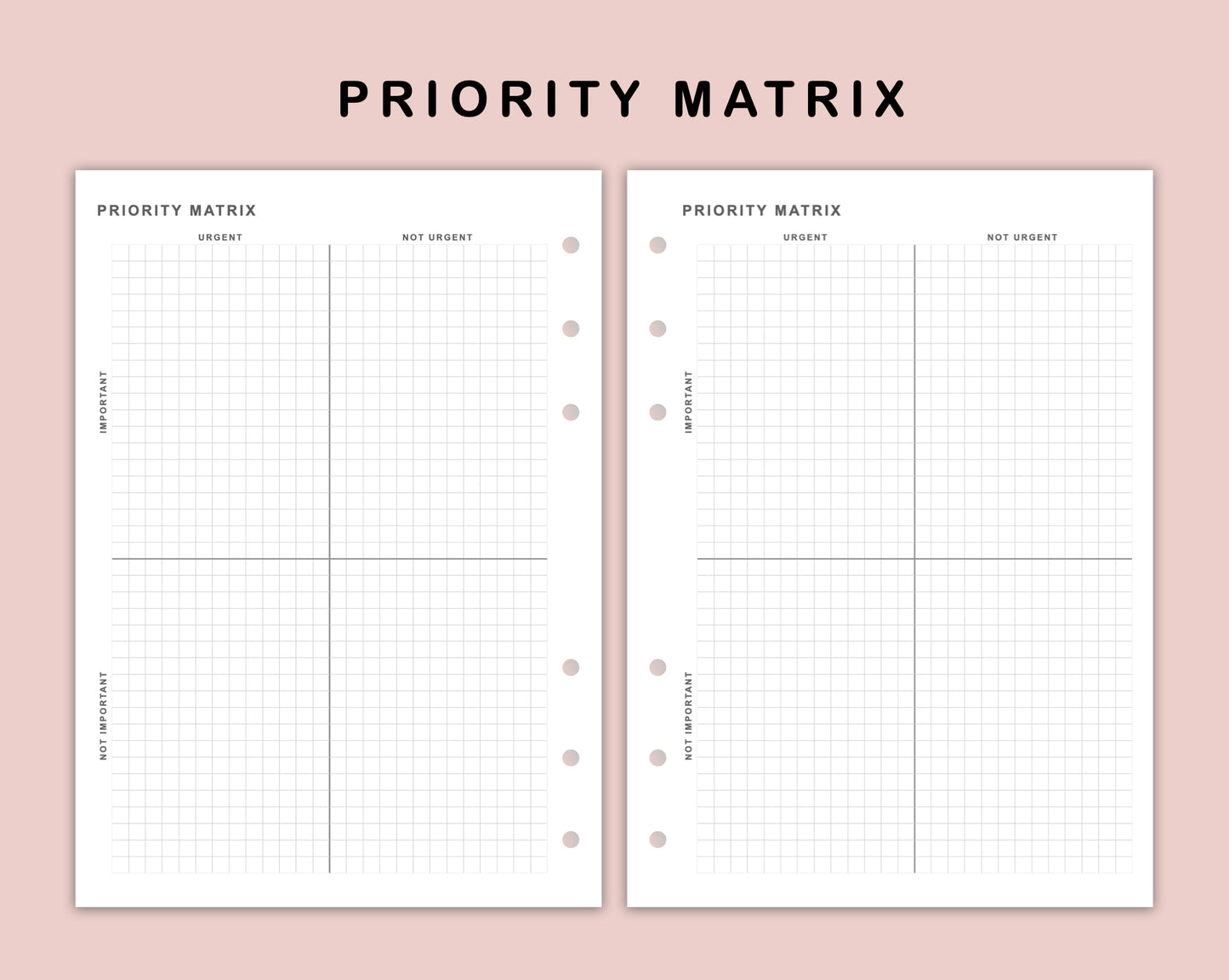 B6 Inserts - Priority Matrix