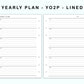 Personal Wide Inserts - Yearly Plan - YO2P - Lined