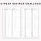 Personal Inserts - 52 Week Saving Challenge
