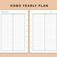 Mini Happy Planner Inserts - Yearly Plan - Hobonichi
