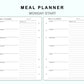 Personal Wide Inserts - Meal Planner with Grocery List
