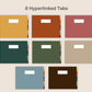 Digital Notebook 8 Tab - Landscape - Retro