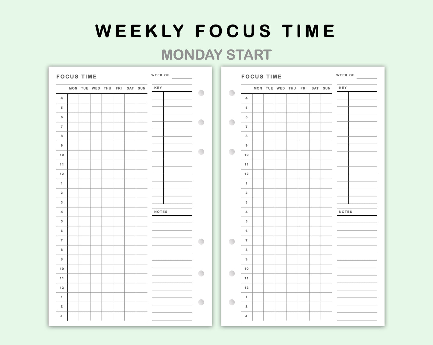 FC Compact Inserts - Weekly Focus Time