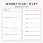 Personal Inserts - Weekly Plan - WO2P - with Habit Tracker