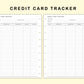 Classic HP Inserts - Credit Card Tracker