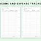 FC Compact Inserts - Income and Expense Tracker