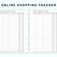 Personal Wide Inserts - Online Shopping Tracker