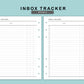 B6 Wide Inserts - Inbox Tracker