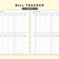 Classic HP Inserts - Bill Tracker