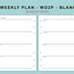 B6 Wide Inserts - Weekly Plan - WO2P - Blank