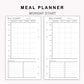 Personal Inserts - Meal Planner with Grocery List