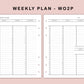 B6 Inserts - Weekly Plan - Vertical