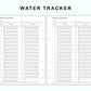 Personal Wide Inserts - Water Tracker