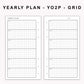 Personal Inserts - Yearly Plan - YO2P - Grid