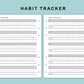 B6 Wide Inserts - Habit Tracker