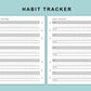 B6 Wide Inserts - Habit Tracker
