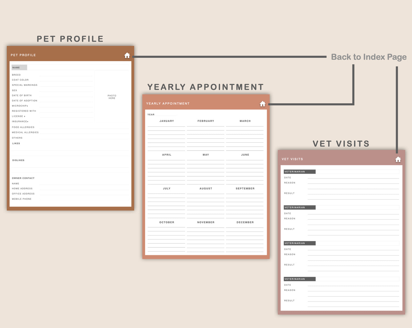 Digital Pet Planner - Neutral