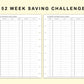 Classic HP Inserts - 52 Week Saving Challenge