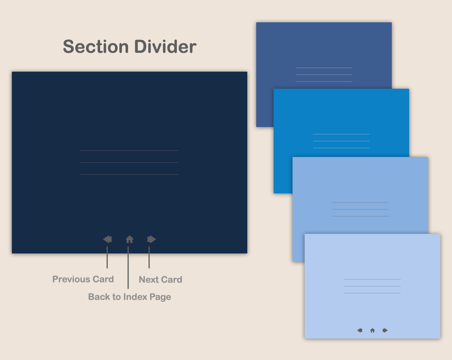 Digital Flashcards - Classic Blue