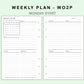 FC Compact Inserts - Weekly Plan - WO2P - with Calendar