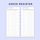 Skinny Classic HP Inserts - Check Register