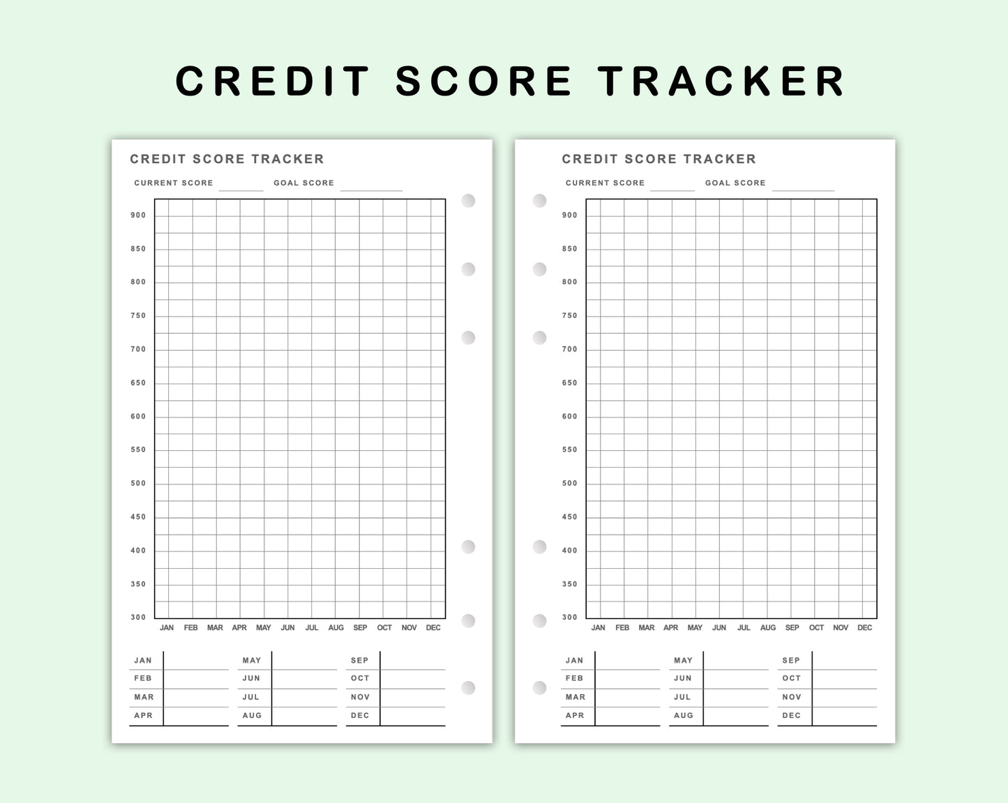 FC Compact Inserts - Credit Score Tracker