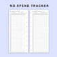 Skinny Classic HP Inserts - No Spend Tracker