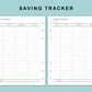 B6 Wide Inserts - Saving Tracker