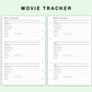 FC Compact Inserts - Movie Tracker