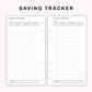 Personal Inserts - Saving Tracker