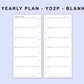 Skinny Classic HP Inserts - Yearly Plan - YO2P - Blank