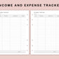 B6 Inserts - Income and Expense Tracker