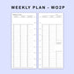 Skinny Classic HP Inserts - Weekly Plan - Vertical