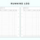 Personal Wide Inserts - Running Log