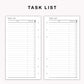 Personal Inserts - Task List
