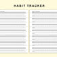 Classic HP Inserts - Habit Tracker