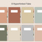 Digital Notebook 8 Tab - Portrait - Earthy