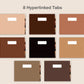 Digital Notebook 8 Tab - Landscape - Brown Coffee