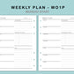 B6 Wide Inserts - Weekly Plan - WO1P - with Top Priority