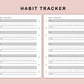 B6 Inserts - Habit Tracker